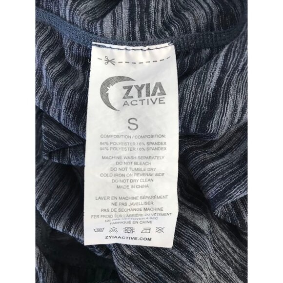 ZYIA Active Long Sleeve Split Back Top Size Small Heathered Gray - Picture 8 of 8